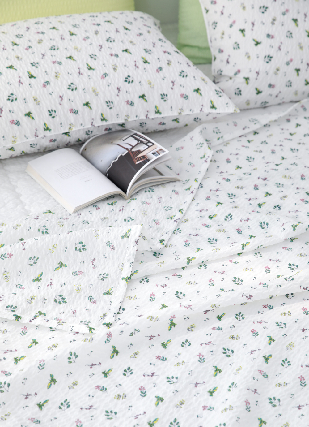 아망떼 ㅣ시트론 시어서커 리플 홑이불 SS/Q/K